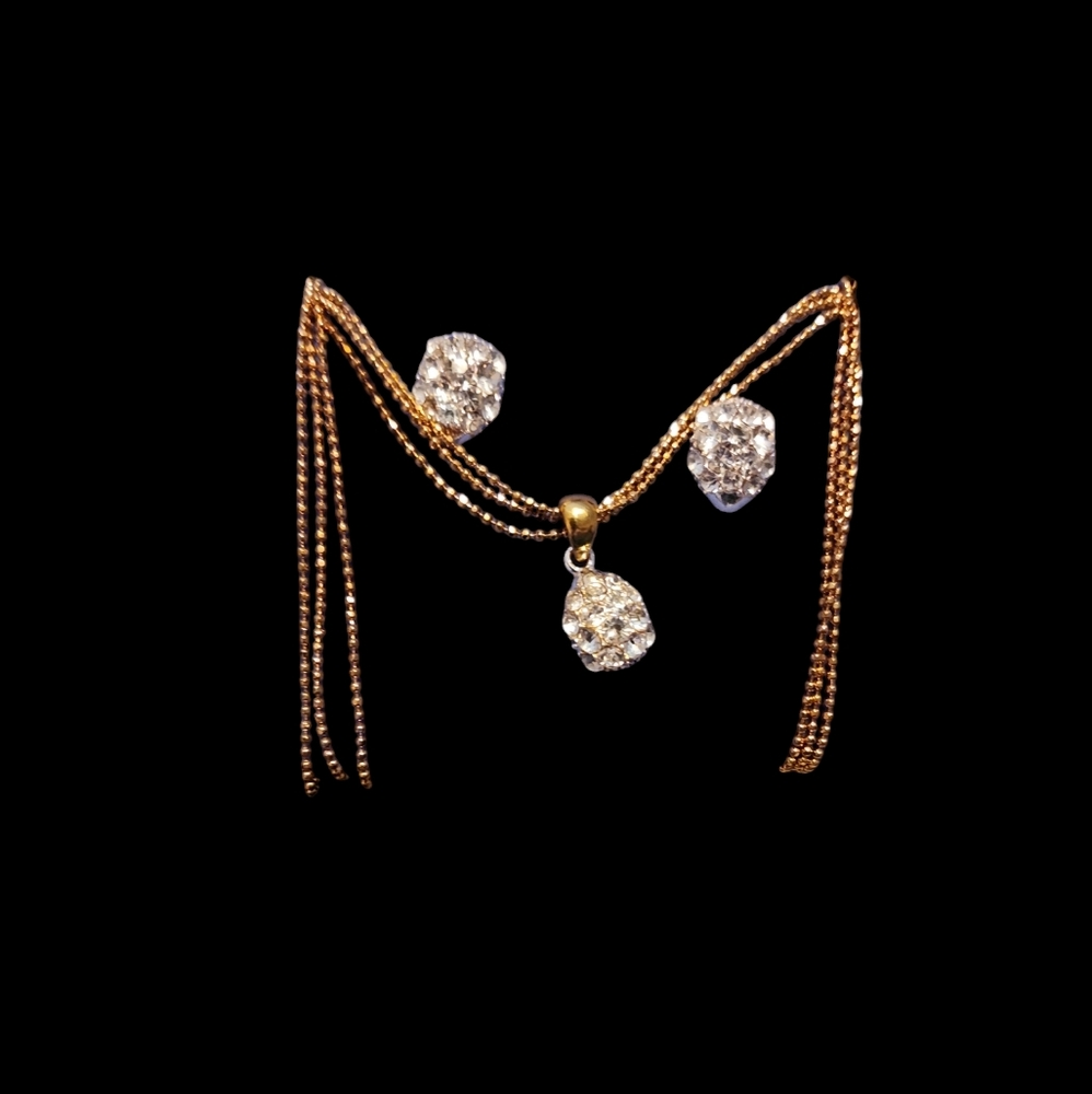 Avon Pave' Teardrop Necklace and Earring Gift Set